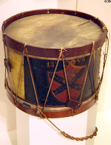 Drum of 13th Virginia Infantry made by Confederate Drum Manufactory at Museum of the Confederacy. Richmond, VA.