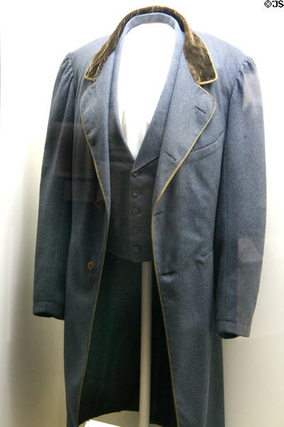 Coat & vest worn by Jefferson Davis upon his capture at Museum of the Confederacy. Richmond, VA.