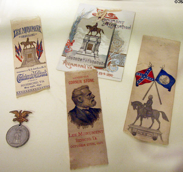 Souvenirs from unveiling of Robert E. Lee monument (May 29, 1890) at Museum of the Confederacy. Richmond, VA.