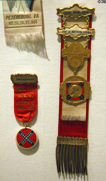 Confederate veterans reunion ribbons (c1904) at Museum of the Confederacy. Richmond, VA.