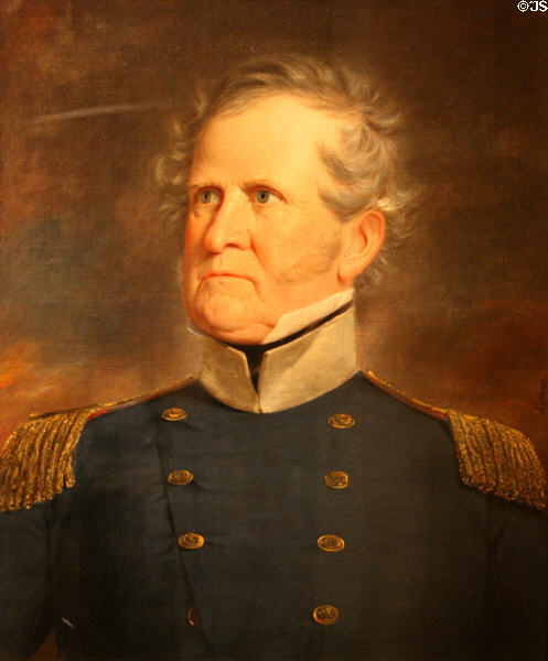Portrait of Winfield Scott (1786-1886) painted by Miner Kilbourne Kellogg at Museum of Virginia History. Richmond, VA.