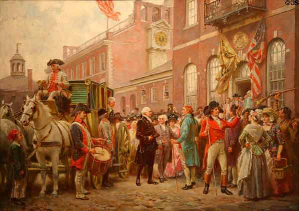 Washington's Inauguration at Independence Hall (1793) by Jean Leon Gerome Ferris at Museum of Virginia History. Richmond, VA.