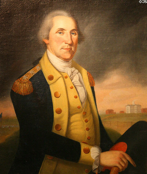 George Washington portrait (c1795) by Charles Peale Polk at Museum of Virginia History. Richmond, VA.