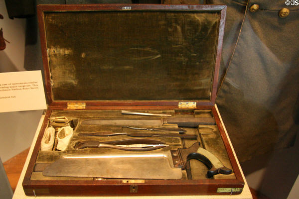 Surgical kit used by Prof. Nathan Ryno Smith of Baltimore from Civil War at Chimborazo Medical Museum. Richmond, VA.