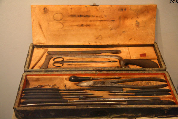 Surgical kit used by Dr. John C. Jones of Texas from Civil War at Chimborazo Medical Museum. Richmond, VA.