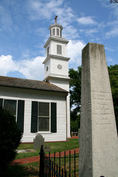 St John's Episcopal Church tower & graves. Richmond, VA.