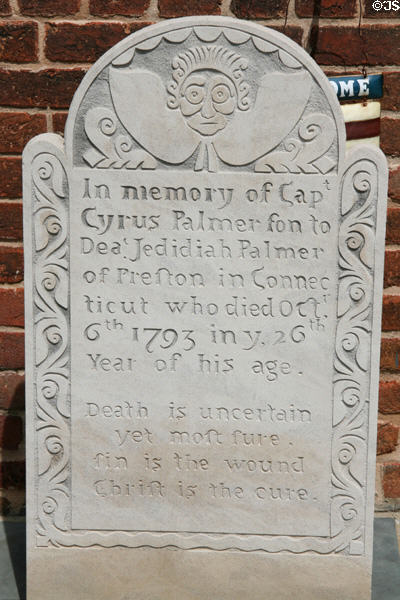 Tombstone (1793) at St. John's Episcopal Church. Richmond, VA.