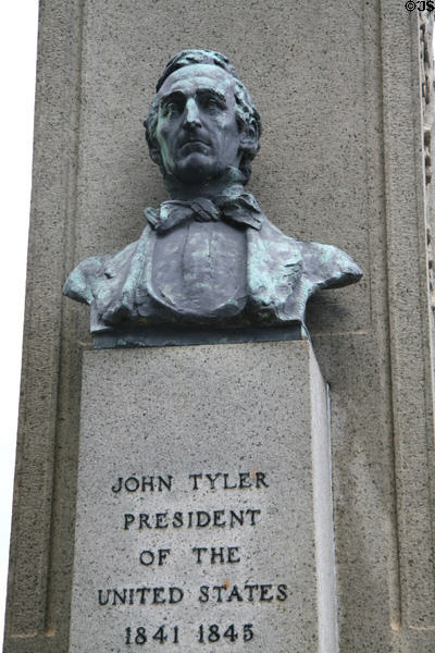 Detail of tomb of President John Tyler (1790-1862) at Hollywood Cemetery. Richmond, VA.