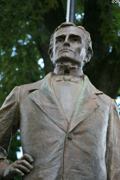 Statue of Jefferson Davis atop tomb at Hollywood Cemetery. Richmond, VA.