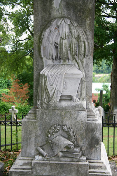Tomb with Masonic symbols at Hollywood Cemetery. Richmond, VA.