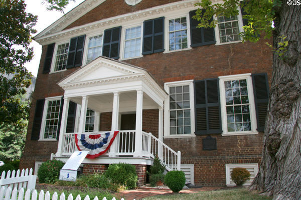 John Marshall House (1790) (818 E. Marshall St.). Richmond, VA. Style: Federal. Architect: Chief Justice John Marshall. On National Register.