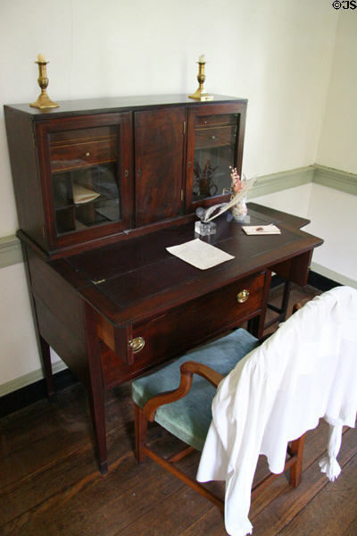 Fold-down top desk in master bedchamber of John Marshall House. Richmond, VA.