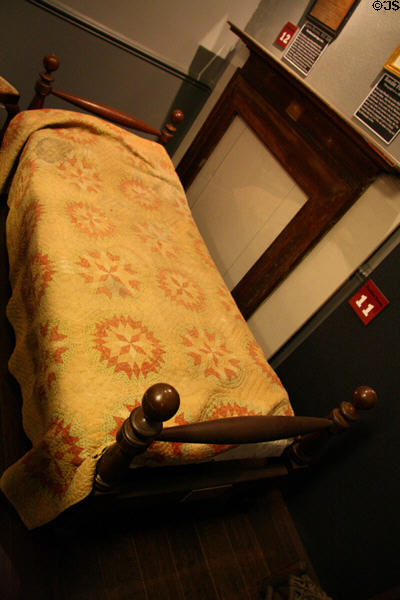 Poe's boyhood bed in Edgar Allan Poe Museum. Richmond, VA.