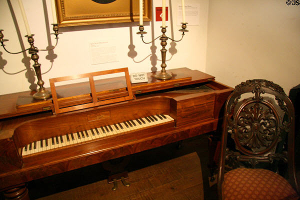 Piano in Jacob Ege house, now Edgar Allan Poe Museum. Richmond, VA.