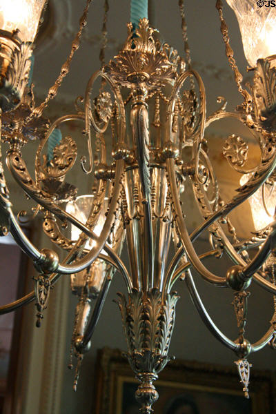 Aluminum chandelier at Maymont Mansion. Richmond, VA.