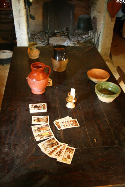 Interior of settlers' house at Henricus. VA.