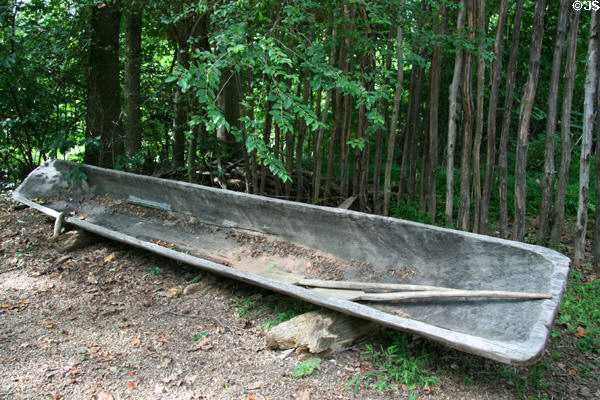 Native dugout canoe at Henricus. VA.
