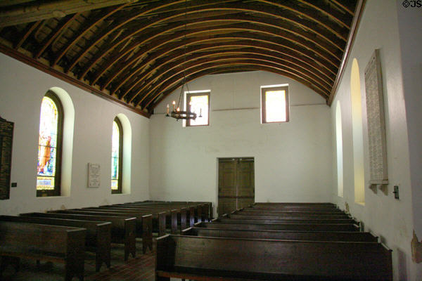 Blandford Church interior now operated as museum featuring Tiffany windows. Petersburg, VA.
