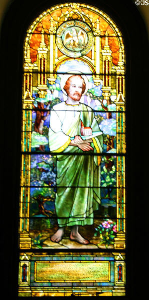 St James the Less stained glass for Mississippi by Louis Comfort Tiffany at Blandford Church. Petersburg, VA.