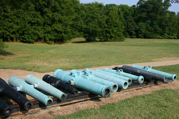 Collection of artillery at Petersburg National Battlefield. Petersburg, VA.