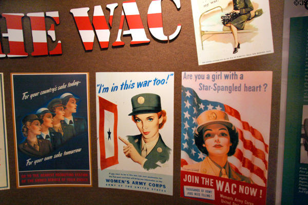 WAC posters at U.S. Army Women's Museum. Petersburg, VA.