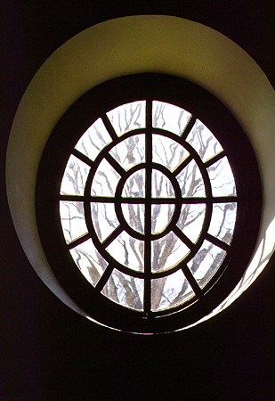 A round window in Williamsburg Capitol. Williamsburg, VA.