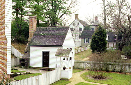 Houses & a well. Williamsburg, VA.