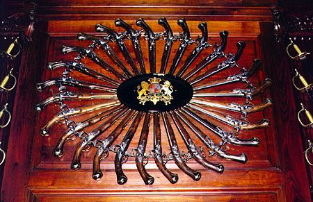 Pistols displayed in Governor's Palace. Williamsburg, VA.