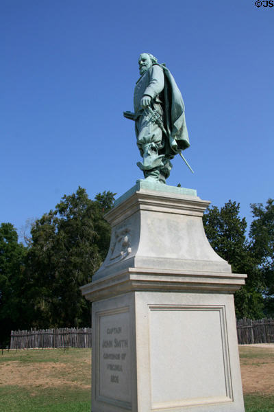 Captain John Smith statue (1909) by William Couper at Jamestown Colonial National Park. Jamestown, VA.