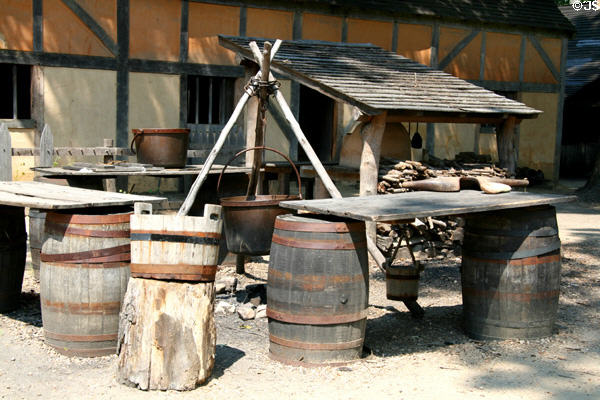 Cooking pot at Jamestown Settlement. Jamestown, VA.