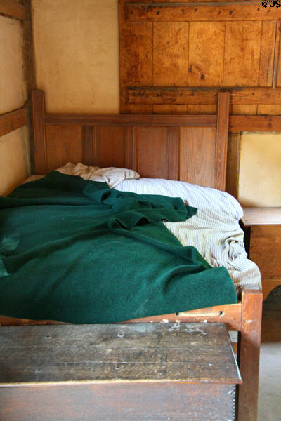 Common bed in house at Jamestown Settlement. Jamestown, VA.