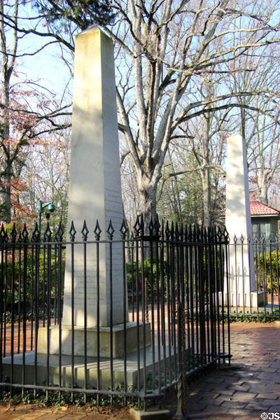 Graves of Washington family members at Mt Vernon. Washington, VA.