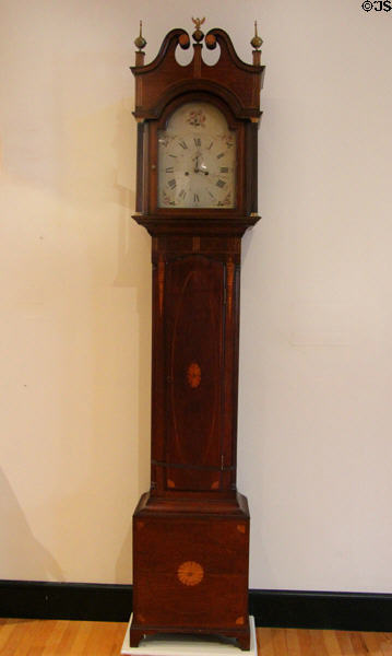 Tall case clock (c1800) from Bennington, VT at Bennington Museum. Bennington, VT.