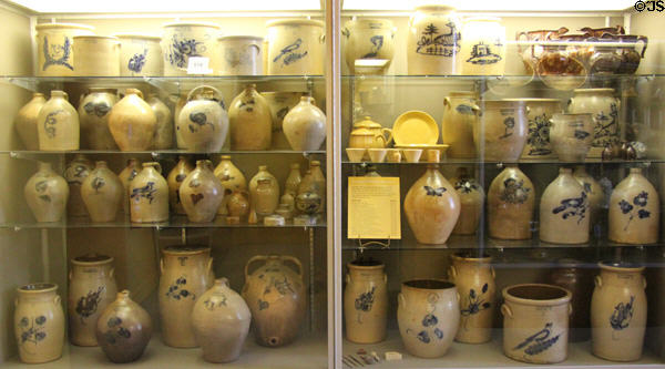 Stoneware crock study gallery at Bennington Museum. Bennington, VT.