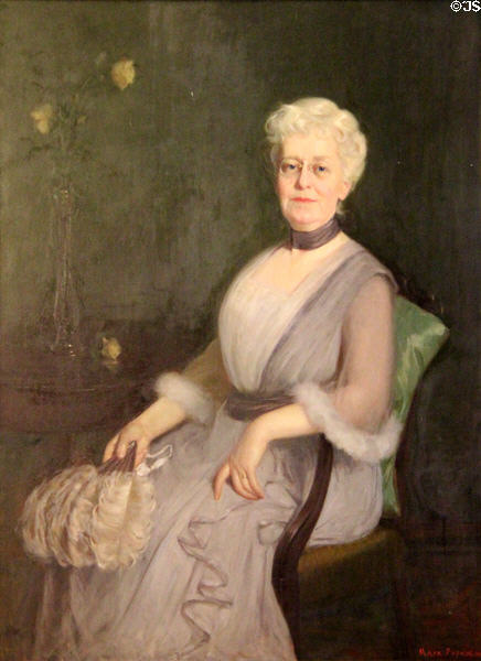 Eliza Hall Park McCullough portrait (1916) by Mark Popkin at Park-McCullough Historic Estate. North Bennington, VT.