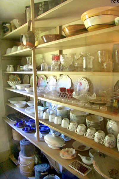 Kitchen Pantry room in Coolidge Homestead at President Calvin Coolidge State Historic Park. Plymouth Notch, VT.