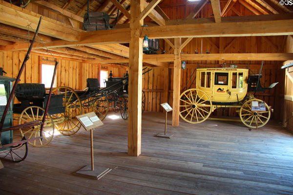 Carriage collection at President Calvin Coolidge State Historic Park. Plymouth Notch, VT.