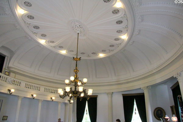 Senate ceiling & chandelier at Vermont State House. Montpelier, VT.