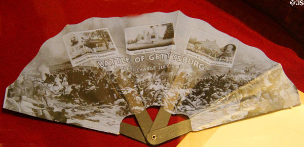 Battle of Gettysburg fan (1938) given to veterans at 75th anniversary Gettysburg gathering at Vermont State House. Montpelier, VT.