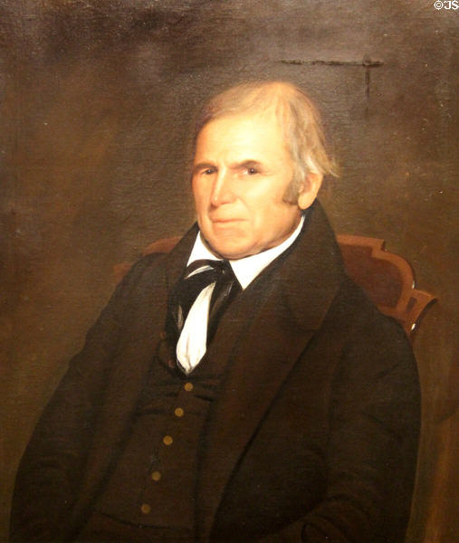 Gen. Parley Davis cofounder of Montpelier, VT (1788), portrait (1819) at Vermont History Museum. Montpelier, VT.