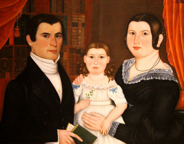 Warren family portrait (c1843) at Vermont History Museum. Montpelier, VT.