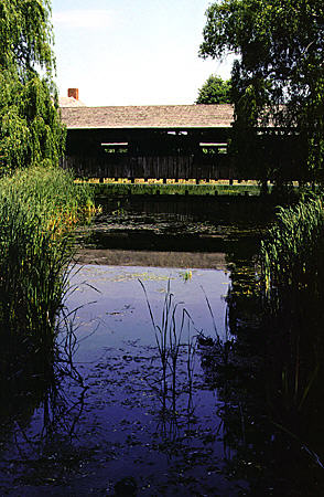Covered bridge at Shelburne Museum. VT.