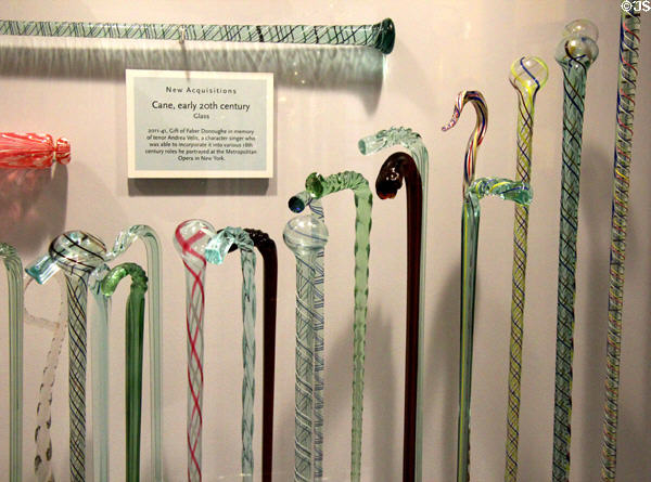 Glass cane collection at Shelburne Museum. Shelburne, VT.