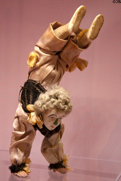 Automaton in form of clown walking on his hands (late 19thC) prob. by Gustave Vichy of France at Shelburne Museum. Shelburne, VT.