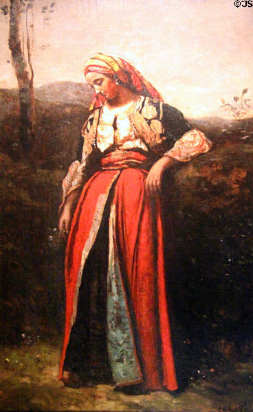 Oriental Reveuse painting (c1870-3) Jean-Baptiste-Camille Corot in Webb House at Shelburne Museum. Shelburne, VT.