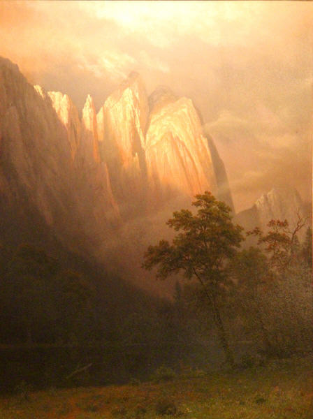 Cathedral Rock, Yosemite painting (1870) by Albert Bierstadt at Marsh-Billings-Rockefeller Mansion. Woodstock, VT.