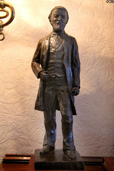 Frederick Billings (1823-90) statue by M. Capser at Marsh-Billings-Rockefeller Mansion. Woodstock, VT.