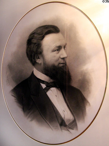 Frederick Billings portrait (1873) by William Kurtz at Marsh-Billings-Rockefeller Mansion. Woodstock, VT.