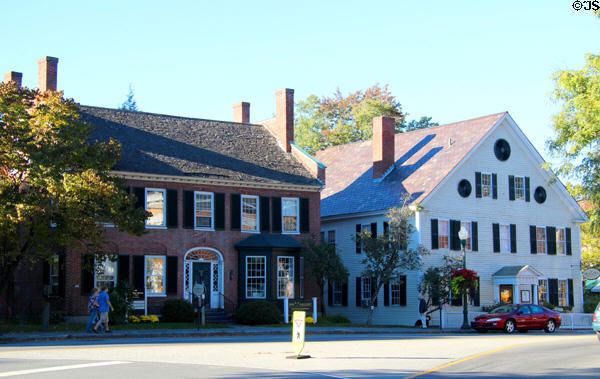 Col. Benj. Mower House (1825) & Titus Hutchinson House (aka White Cupboard Inn) (1798) (on Woodstock Green). Woodstock, VT.