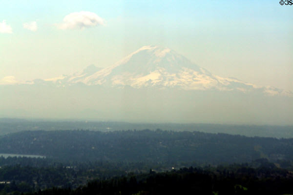 Mount Rainier seen from Seattle. Seattle, WA.